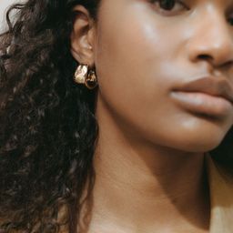 MANGO Contemporary Half Hoop Earring-18