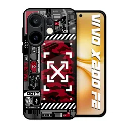 QRIOH Geometric Printed Vivo X200 FE 5G Back Case-picture-17