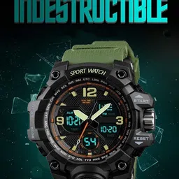 Otage Men Dial & Wrap Around Straps Analogue and Digital Chronograph Watch Otg-1327-Green2 image 2