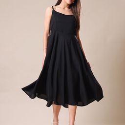 Kinjo Women Fit & Flare Midi Dress-image-65