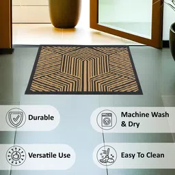 Kuber Industries Grey Chevron Rectangular Anti-Skid Doormats image 5