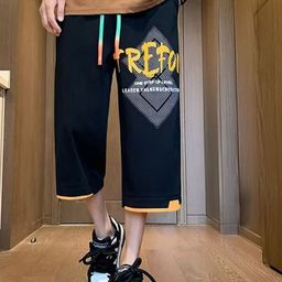 KPOP Men Typography Printed Regular Fit Shorts-picture-6