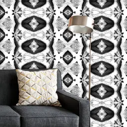 ArtzFolio Printed UV-Resistant Anti-Bacterial Black & White PatternPeel & Stick Wallpaper-67