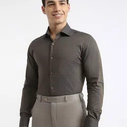 Raymond Structure Pattern Printed Contemporary Fit Cutaway Collar Formal Shirt-19