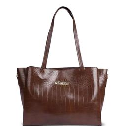FORTIFY CRAFT Textured PU Shopper Tote Bag-49