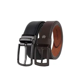 Hayes London Men Pack Of 2 Leather Reversible Formal Belt-image-19