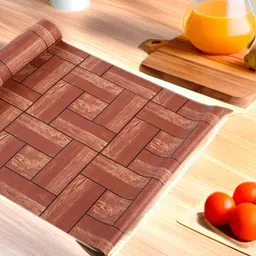 Aura Brown & Beige Printed Water Resistant Anti-Slip Shelf Liner Organiser-37