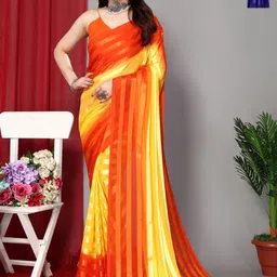 Moda Rapido Pack Of 2 Striped Satin Saree-image-80