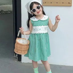 LULU & SKY Checked A-Line Dress-39