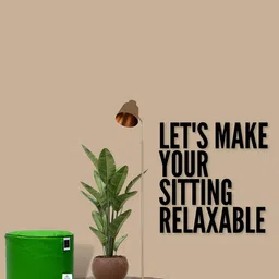 THREADVIBE LIVING Green Bean Bag Footstool-image-82