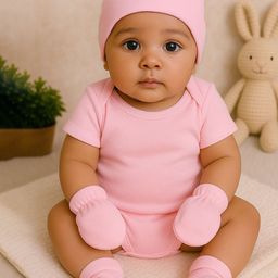 Moms Home Infants Pack Of 4 Organic Cotton Super Soft Onesies Gift Set-picture-3