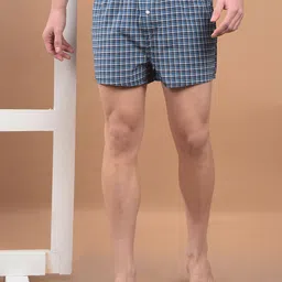 Dollar Pack Of 3 Assorted Checkered Pure Combed Cotton BoxersTSSO-01-CHECK147-PO3-image-10