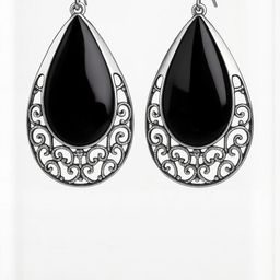 Fashion Doc Black Metal Earrings-50