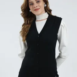 Monte Carlo Women V-Neck Sleeveless Cardigan-image-71