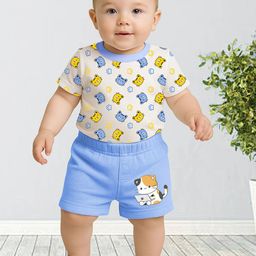 KidBee Unisex Kids Printed T-shirt with Shorts-image-51