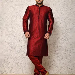 RANAK Men Woven Design Festive Straight Kurta-picture-33