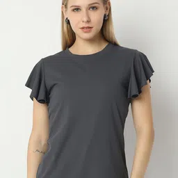 Smarty Pants Flutter Sleeve Ruffles Cotton Top-image-40