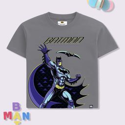YK X Minute Mirth Boys Oversized Batman Printed Pure Cotton T-shirt-picture-1