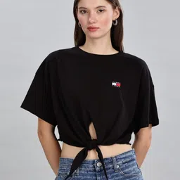 Tommy Hilfiger Women Drop-Shoulder Sleeves T-shirt-picture-24