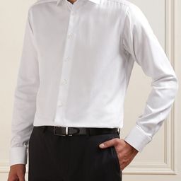 Eton Men Spread Collar Solid Cotton Slim Fit Formal Shirt-image-62