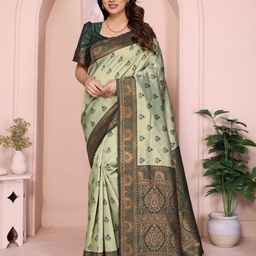 AVANTIKA FASHION Woven Design Zari Pure Silk Banarasi Saree-image-98