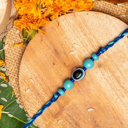 Look and Adorn Unisex Blue Evil Eye Rakhi-image-91