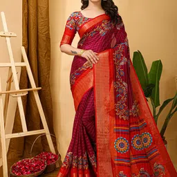 DIVASTRI Woven Design Zari Banarasi Saree-47