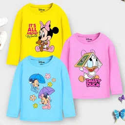Disney By Miss and Chief Girls 3 Printed Applique T-shirt-33