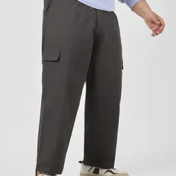 Urbano Plus Men Cotton Loose Fit Cargo Trouser-image-25