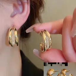 Vientiq Contemporary Hoop Earrings-25