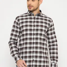 Duke Men Slim Fit Tartan Checks Striped Casual Shirt-image-69