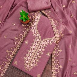 LeeliPeeri Designer Embroidered Unstitched Dress Material-image-98