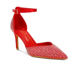 London Rag Women Embellished Slim Heeled Pumps-35