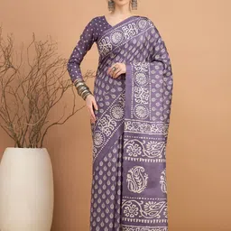 Mitera Silk Blend Bagru Saree-image-91