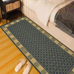 Myntra Elegant Homes Grey & Beige Printed Anti Skid Bed Runner-47