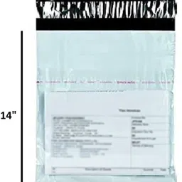Tamper Proof Courier Bags Plain Pouches with POD, 12*14 inches, Pack of 50 pcs Security Bag-29