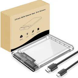 RyzCare Hard Drive Enclosure, USB 3.0 C to SATA III External HDD Case for SSD 2.5 inch 2.5 inch Hard Disk Case-14