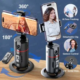 EVAAENTERPRISES Mobile Holder P02 in Black Color 2 Axis Gimbal for Mobile, Camera image 5