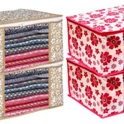 Champaran Industries Storage Space Saver Multipurpose Bag/ Wardrobe Storage Organizer Storage Box Cotton Laundry Bag-image-18