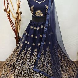 Fancy Designer Flared Embroidered Indo Western Party Lehenga-picture-8