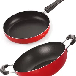 3 Layer Non-Stick Coating Non Induction Base Aluminium Cookware 2-Piece Set Curry Pan 28.5 cm diameter 1.5 L capacity-6