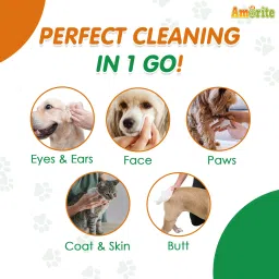 amorite Wet Pet Wipes With Fresh Apple Fragrance For Dogs And Cats 80 Pcs Pet Ear Eye Wipes image 4