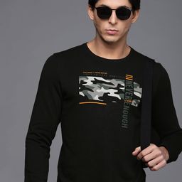 Louis Philippe Jeans Men Black Printed Sweatshirt-picture-51