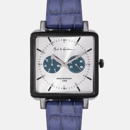 Mast & Harbour Unisex Brass Dial & Leather Textured Straps Analogue Multi Function Watch-16