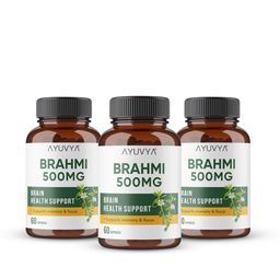 Ayuvya Set Of 3 Brahmi 500mg Capsules - 60 N Each-22