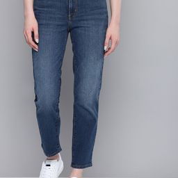 Levis Women 724 Slim Straight Fit High-Rise Light Fade Stretchable Jeans-image-60