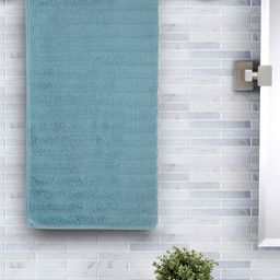 MASPAR Blue Solid 550 GSM Cotton Large Bath Towel-image-41