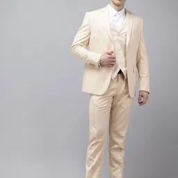 Van Heusen Slim Fit Single-Breasted Three-Piece Party Suits-image-94