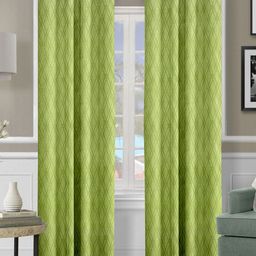 Aura Green Set of 2 Ethnic Motifs Long Door Curtain-19