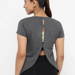 appulse Slim Fit Round Neck Back Open Cotton T-shirt-image-68